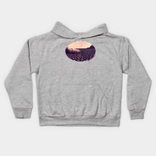 Pink Purple Rainy Ketchikan Kids Hoodie